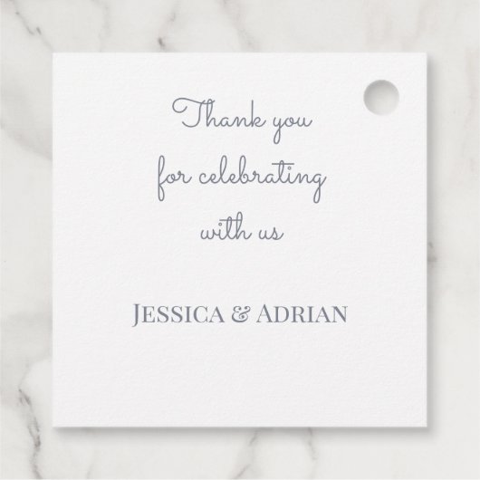 雲の上の象かわいい男の子の赤ちゃんシャワー フェイバータグ (裏面)