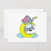 雲の上の象 ポストカード (正面/裏面)