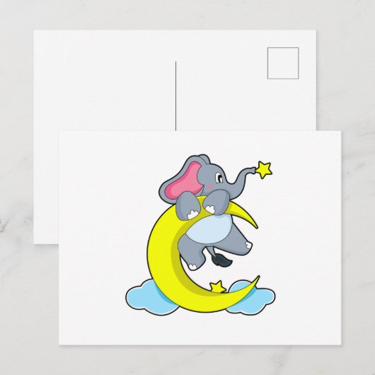 雲の上の象 ポストカード (正面/裏面)