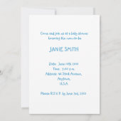 雲の上の赤ちゃん坊や 招待状 (裏面)