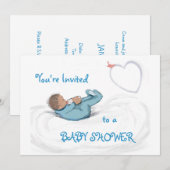 雲の上の赤ちゃん坊や 招待状 (正面/裏面)