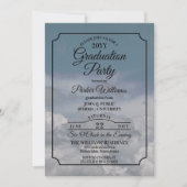 雲の上の青い空の卒業パーティー 招待状 (正面)