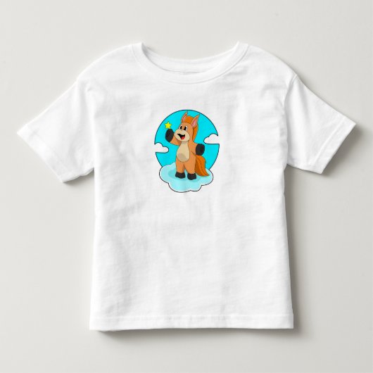 雲の上の馬 トドラーTシャツ (正面)
