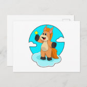 雲の上の馬 ポストカード (正面/裏面)