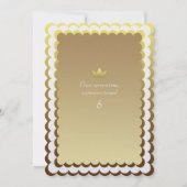 雲の上の黄金の夢の城の誕生日 招待状 (裏面)