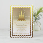 雲の上の黄金の夢の城の誕生日 招待状 (スタンド正面)