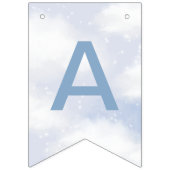 雲の上の9番 夢のような空のほのかな青 バンティングフラッグ (第3の旗)