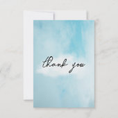 雲の上の9  ブライダルシャワー 夢のような空 サンキューカード (正面)