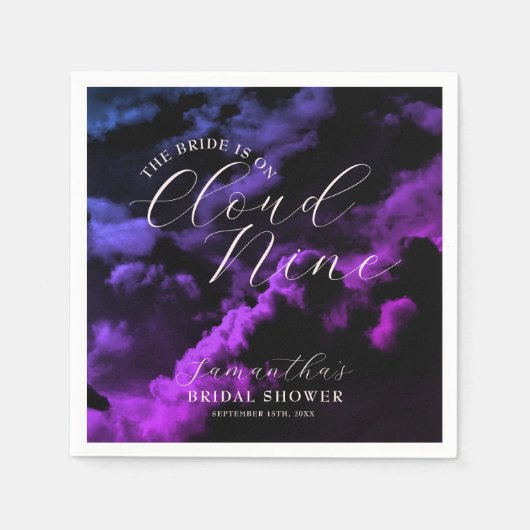 雲の上の9 黒い天の川 結婚前お茶会 スタンダードカクテルナプキン (正面)