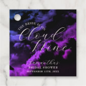 雲の上の9 黒い天の川 銀河 ブライダルシャワー フェイバータグ (正面)