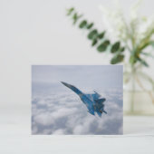 雲の上のSU-27フランカー ポストカード (スタンド正面)