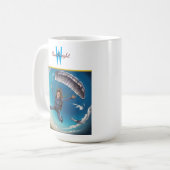 雲の上をスカイダイビング コーヒーマグカップ (正面左)