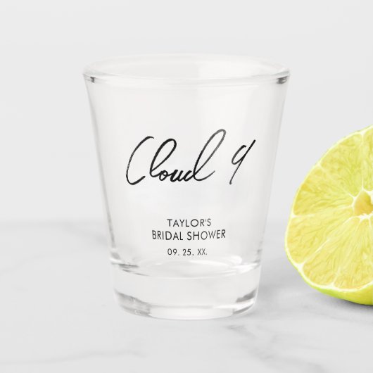 雲の上9 ブライダルシャワー ミニマルな贈り物 ショットグラス (正面)