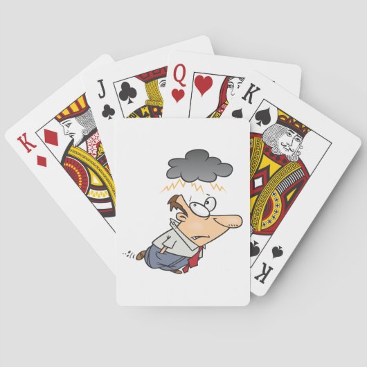 雲の下にいる人 トランプ (裏面)