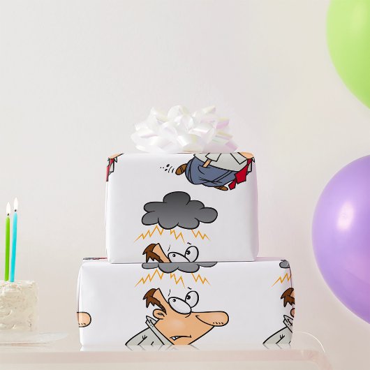 雲の下にいる人 ラッピングペーパー