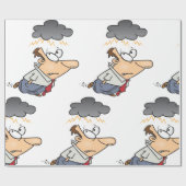 雲の下にいる人 ラッピングペーパー (フラット)