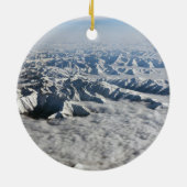 雲の下のヒマラヤ山脈 - チベット セラミックオーナメント (裏面)