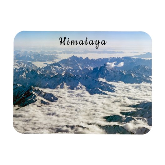 雲の下のヒマラヤ山脈 – チベット マグネット (横)