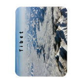 雲の下のヒマラヤ山脈 - チベット マグネット (縦)