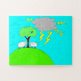 雲の下の小さな羊が二頭 ジグソーパズル