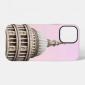 雲の下の白いコンクリートの建物 iPhoneケース (裏面横)