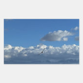 雲の下の飛行 長方形シール (正面)