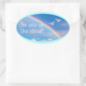 雲の中であなたを参照してください楕円形シール20 1枚 楕円形シール (バッグ)