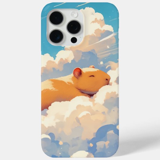 雲の中で夢見るカピバラ Case-Mate iPhoneケース (裏面)