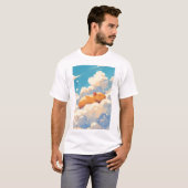 雲の中で夢見るカピバラ Tシャツ (正面フル)