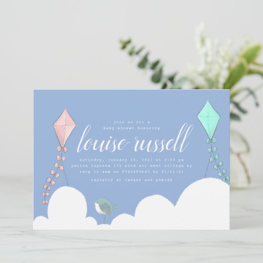 雲の中で赤ん坊のシャワーが浴びる 招待状 (スタンド正面)