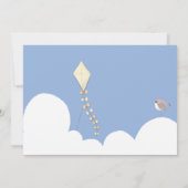 雲の中で赤ん坊のシャワーが浴びる 招待状 (裏面)