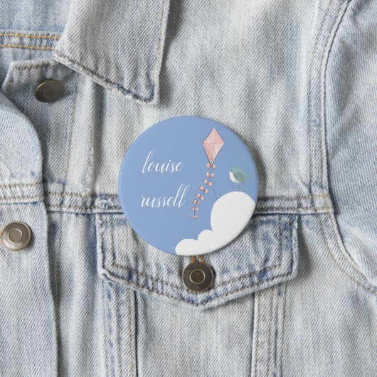 雲の中で赤ん坊のシャワーが浴びる 缶バッジ (インサイチュ)