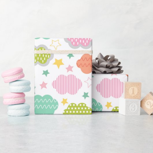 雲の中で ラッピングペーパー (ベビーシャワー)