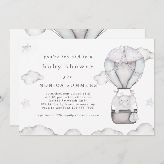 雲の中で 招待状 (正面/裏面)