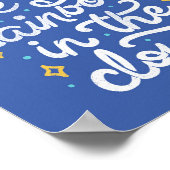 雲の中に虹が見える ポスター (角)