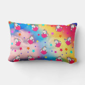 雲の中に虹のユニコーン腰枕 ランバークッション (裏面)