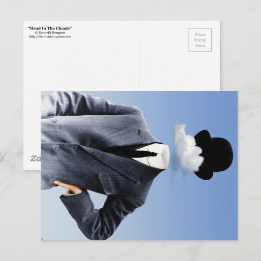 雲の中に頭を出す ポストカード (正面/裏面)