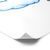 雲の中に頭を持つ青いスコーチオ ポスター (角)