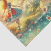 雲の中のアリスの幻想的な城のデコパージュ 薄葉紙 (詳細)
