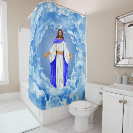 雲の中のイエス シャワーカーテン