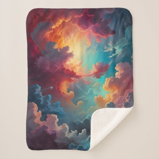 雲の中のオーロラ シェルパブランケット (正面)