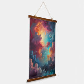 雲の中のオーロラ 吊り下げ型タペストリー (傾斜あり)