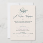 雲の中のクジラ セレスチャル・ヴォヤージュ ベビーシャワー 招待状 (正面)