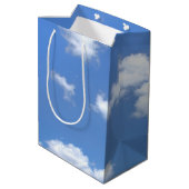 雲の中のコウノトリと男の赤ちゃん ミディアムペーパーバッグ (裏面アングル)