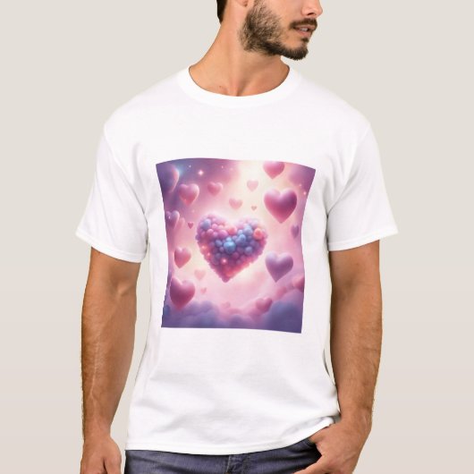 雲の中のハート Tシャツ (正面)
