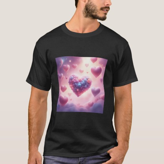 雲の中のハート Tシャツ (正面)