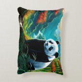 雲の中のパンダのクマ アクセントクッション (裏面(縦))