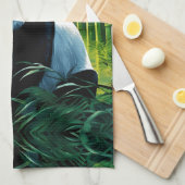 雲の中のパンダのクマ キッチンタオル (四つ折り)