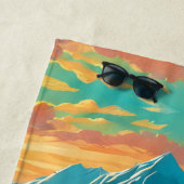 雲の中のパンダのクマ ビーチタオル (インサイチュ)