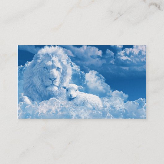 雲の中のライオンとラム 名刺 (裏面)